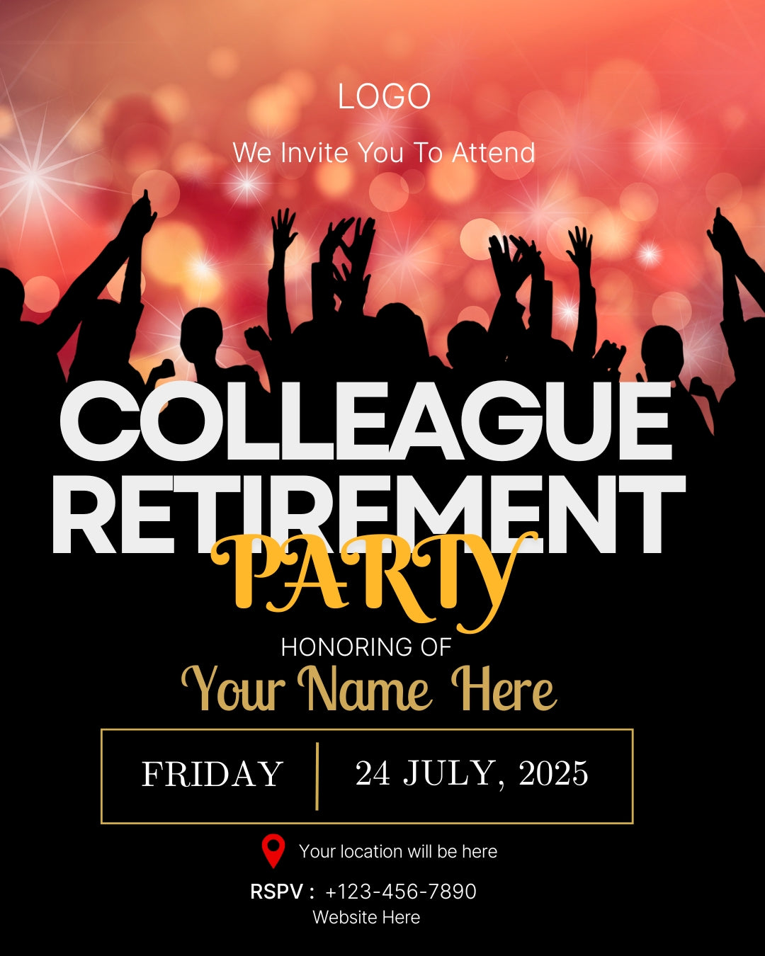 Colleague Retirement Invitation Card (PDF, Image & Video)