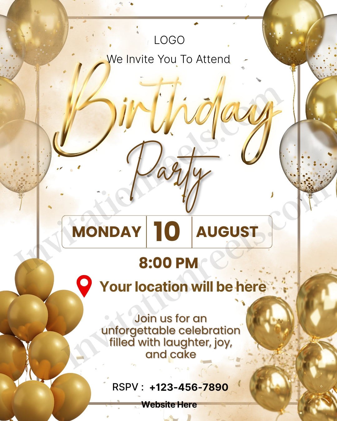 Birthday Invitation in Marathi - वाढदिवस निमंत्रण