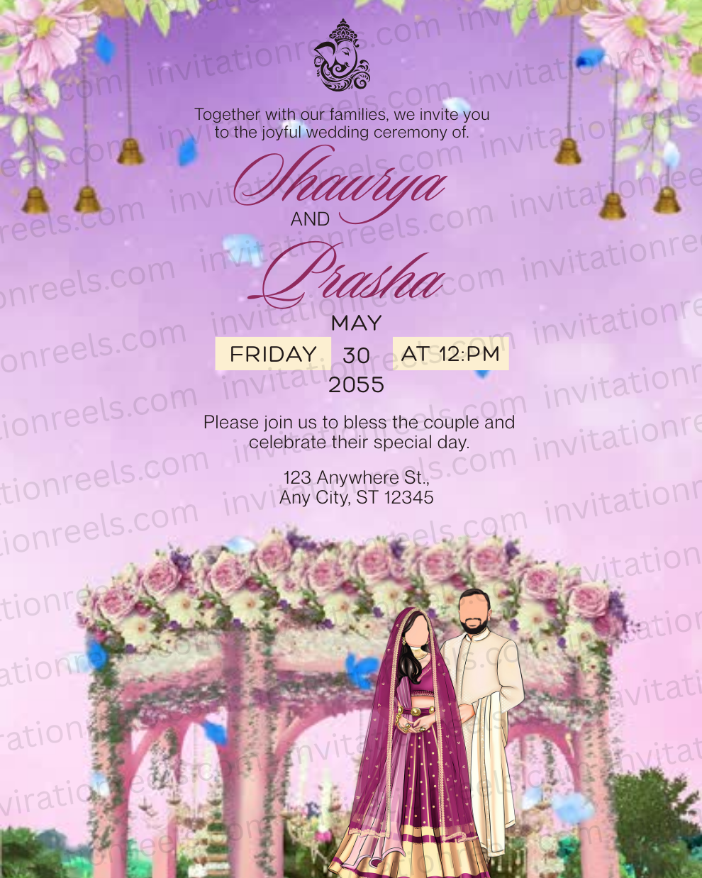 Caricature Wedding Invitation Video 