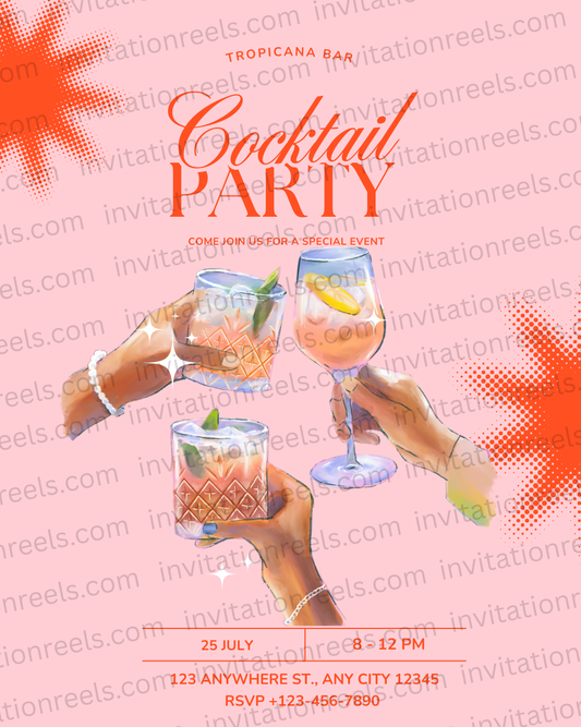 Cocktail Night Party Invitation 
