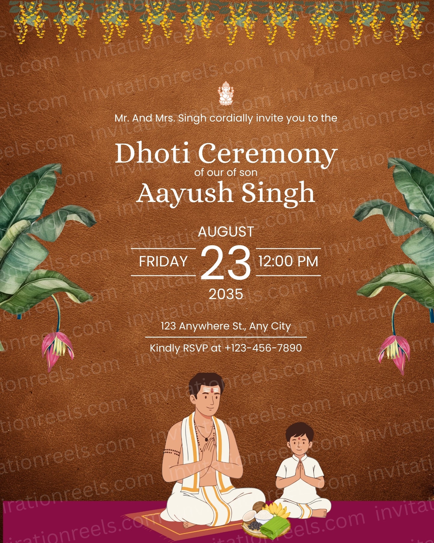 Dhoti Ceremony Invitation Video 