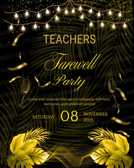 Farewell Invitation Card for Teachers 