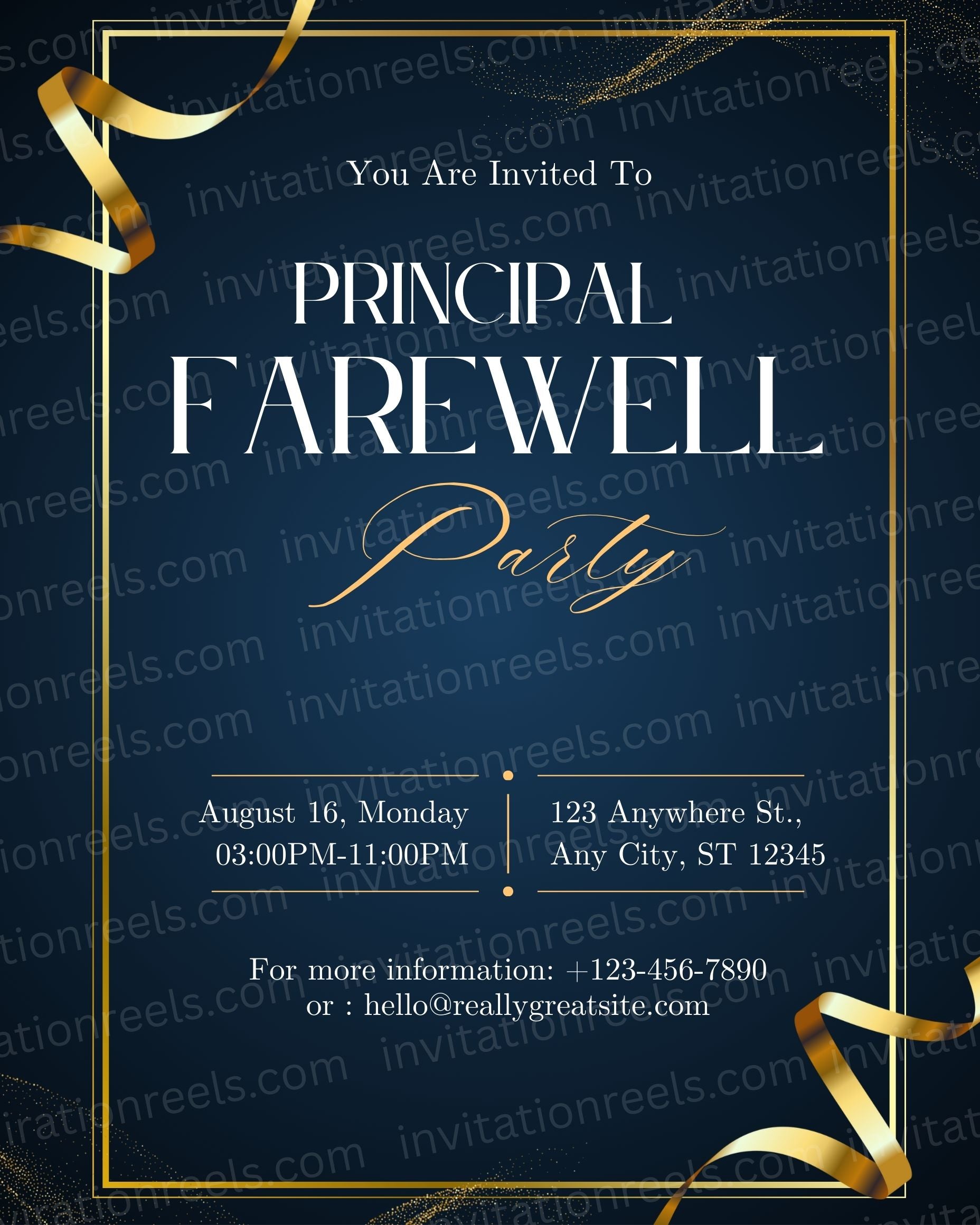 Farewell Invitation for Principal 