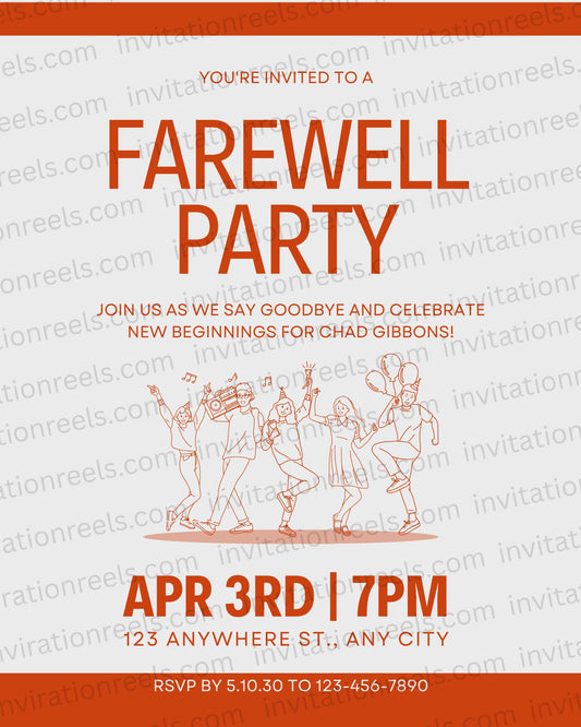 Farewell Party Invitation Card 