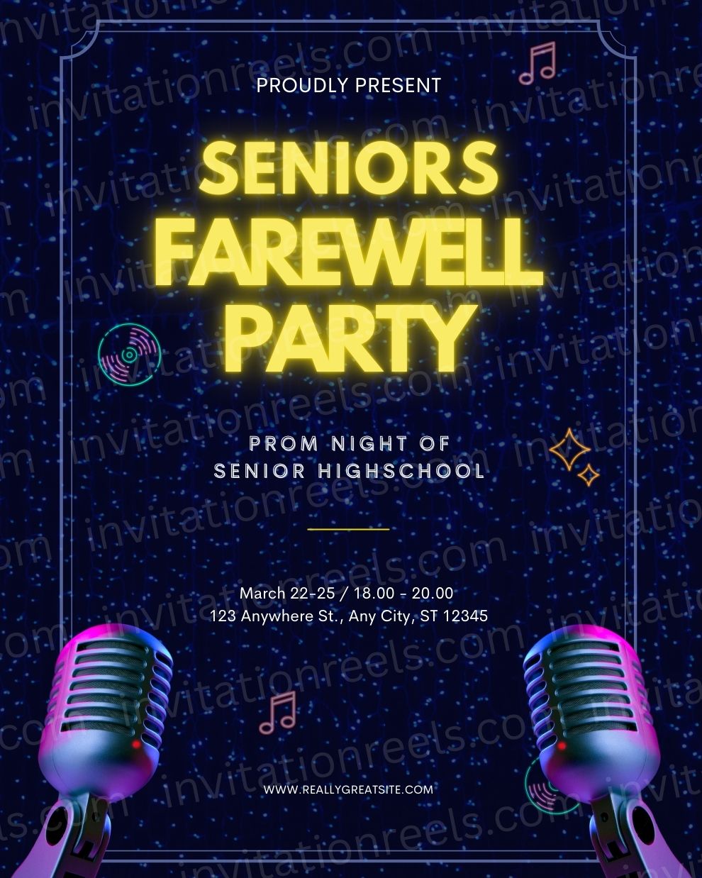 Invitation Card for Farewell Party to Seniors 
