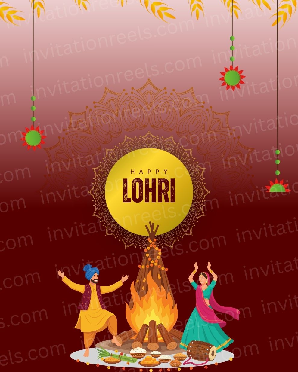 Lohri Celebration Invitation 