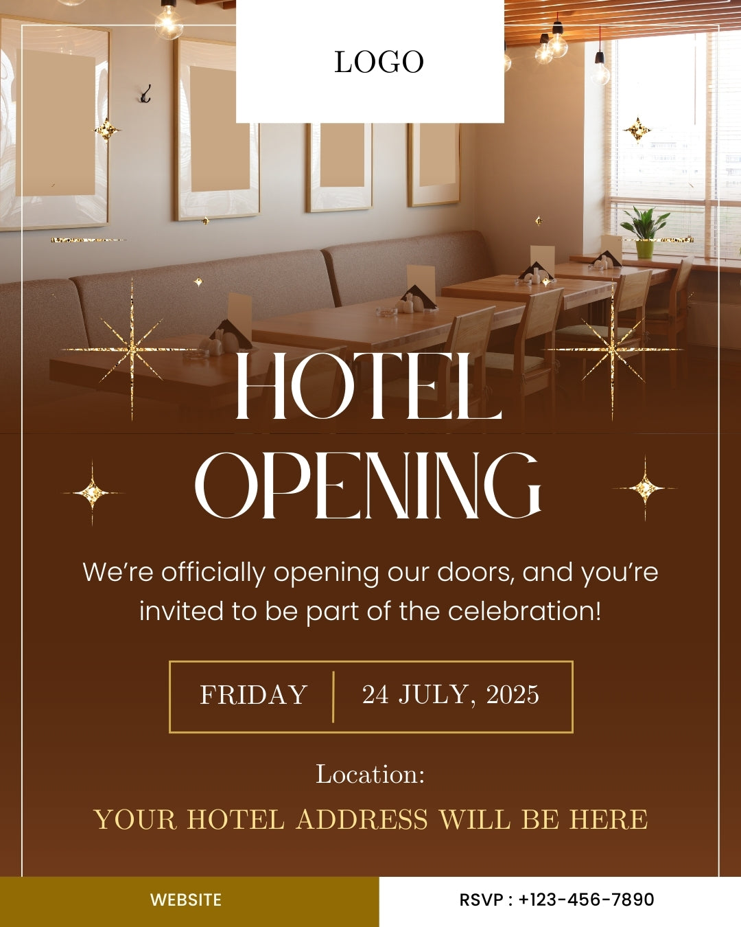 Hotel Opening Invitation Card(PDF, Image & Video) 
