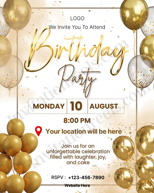 Birthday Invitation in Marathi - वाढदिवस निमंत्रण 
