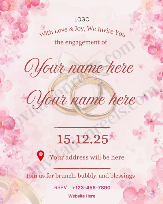 Engagement Invitation in Marathi - साखरपुडा निमंत्रण 
