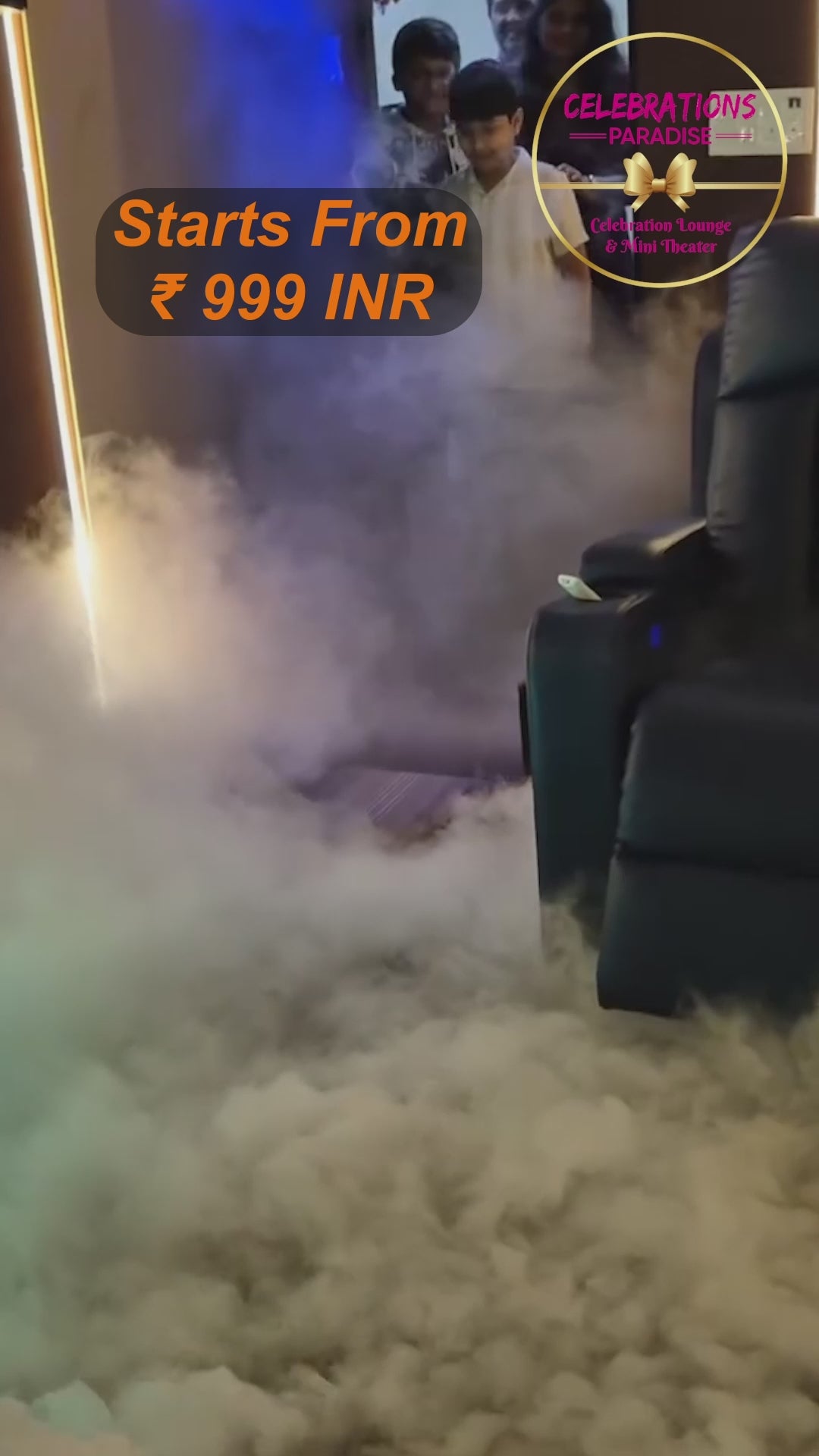 Celebrations paradise bithday for kids advertisement 